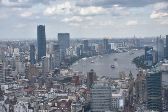 上海浦东陆家嘴城市建筑风光