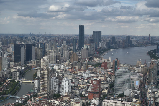 上海浦东陆家嘴城市建筑风光