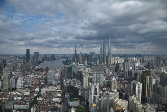 上海浦东陆家嘴城市建筑风光