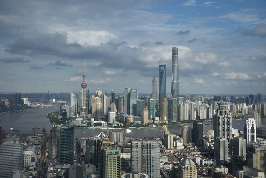 上海浦东陆家嘴城市建筑风光