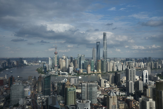 上海浦东陆家嘴城市建筑风光