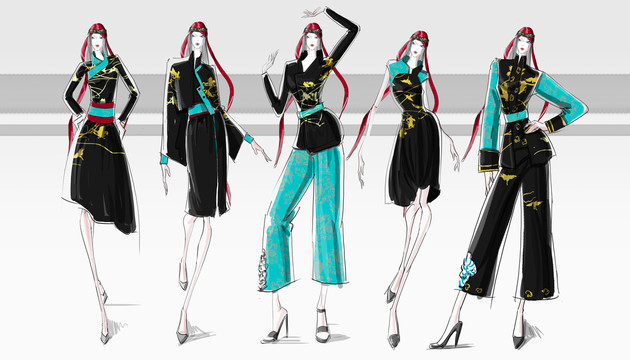 高清服裝設(shè)計(jì)效果圖創(chuàng)意系列