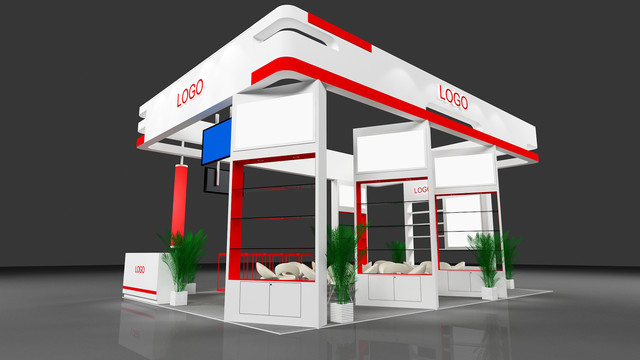 54平科技展臺(tái)模型