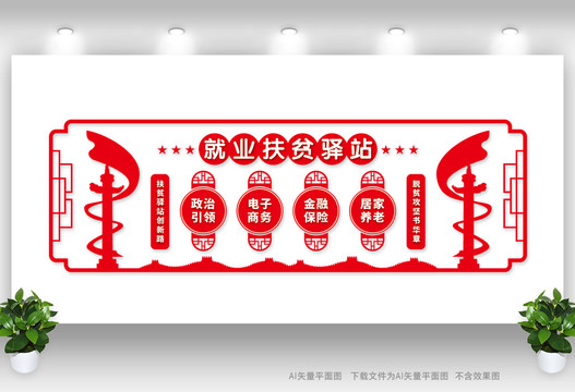 就業(yè)扶貧驛站展板