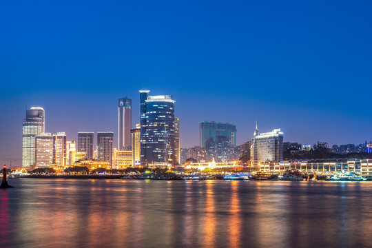 厦门海岸线城市夜景