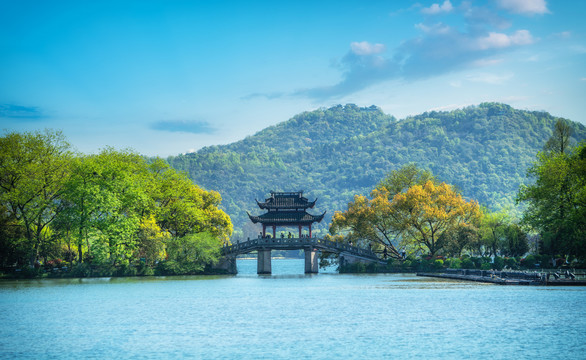 杭州西湖山水美景