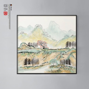 手繪山水