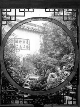 江南园林窗户景观