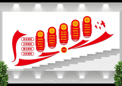 財(cái)政樓道展板