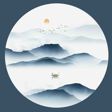 新中式山水畫