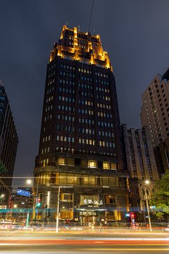 上海国际饭店夜景