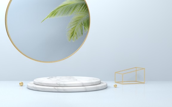 電商C4D立體背景海報(bào)