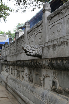中式龙头浮雕建筑