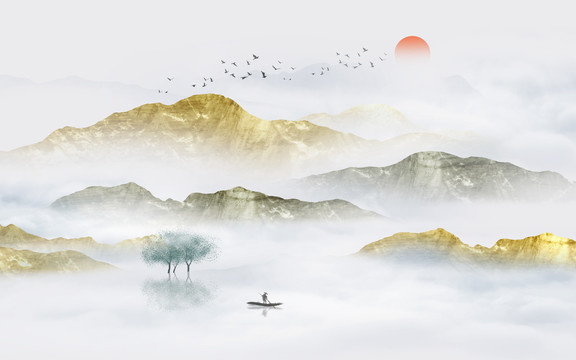 水墨山水畫