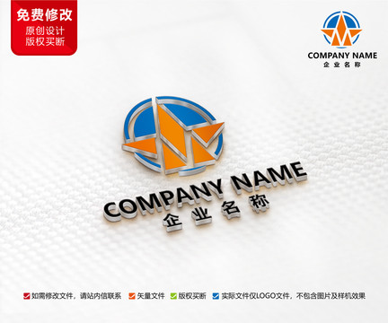 工业工厂公司标志W字母LOGO