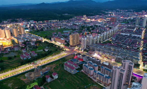 江西省吉安市万安县县城夜景