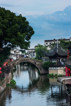 浙江西塘古鎮(zhèn)河道古橋