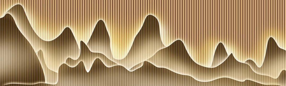 金色山水光影背景墻壁紙