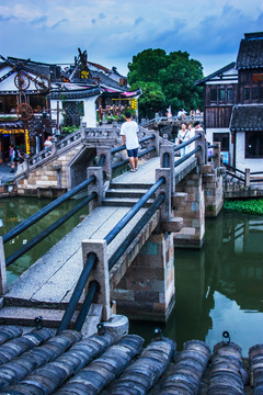 浙江西塘古镇河道石桥