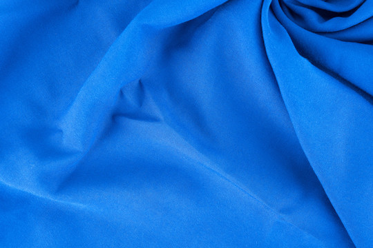 蓝色的针织棉布料背景