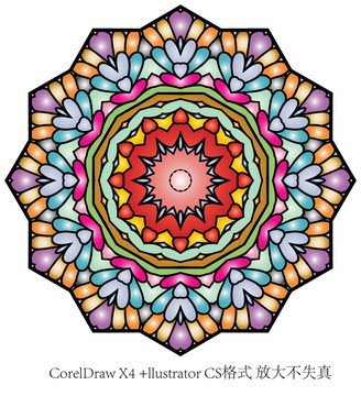 抽象漸變立體花紋