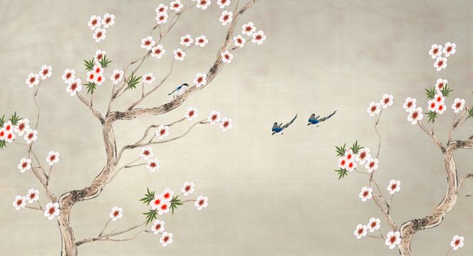 花鳥背景墻