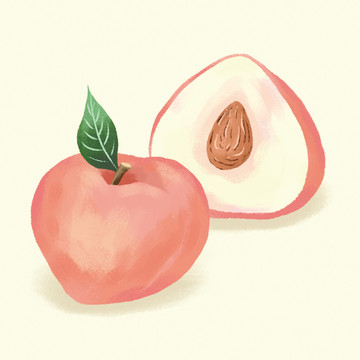 水蜜桃插畫(huà)