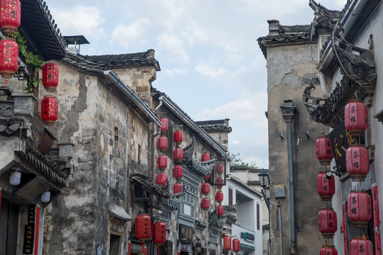 安徽宏村风景区的建筑风光