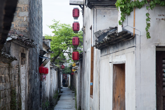 安徽宏村风景区的建筑风光