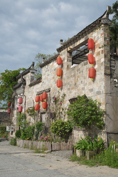 安徽宏村风景区的建筑风光