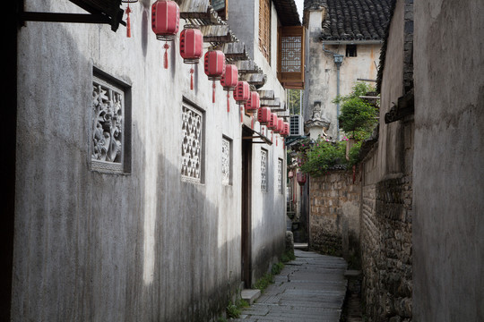 安徽宏村风景区的建筑风光