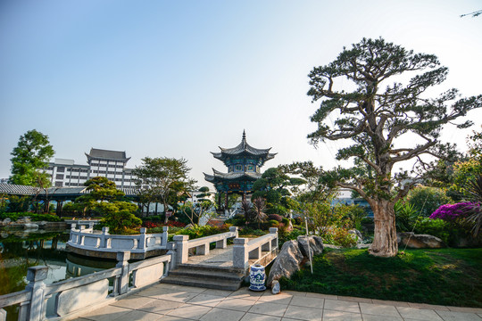 云南省红河州建水县朱家花园风光