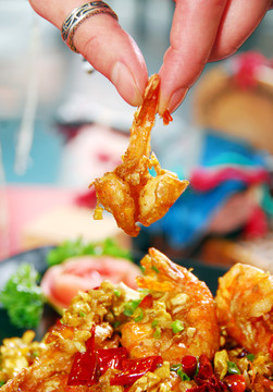 白椒咖喱虾