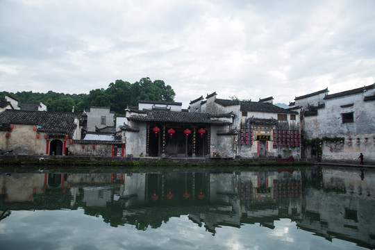 皖南宏村风景区的汪氏宗祠