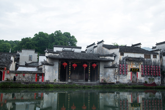 皖南宏村风景区的汪氏宗祠