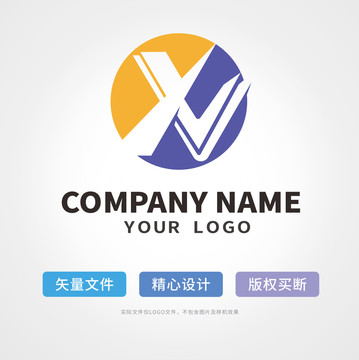 xv字母logo