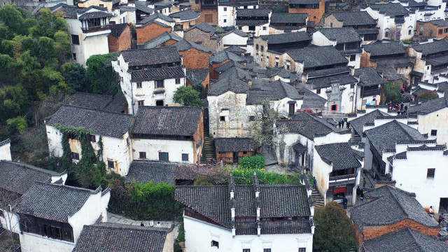 江西上饶婺源篁岭景区徽派建筑群