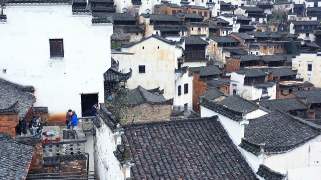 江西上饶婺源篁岭景区徽派建筑群