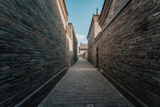 中国传统建筑石墙背景