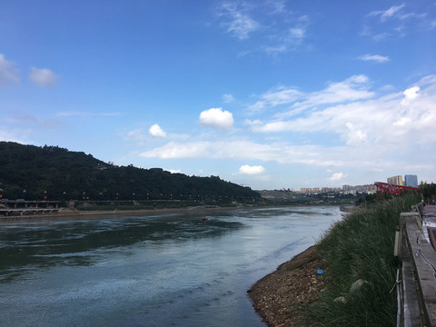 自然風(fēng)景天空云彩大江大河