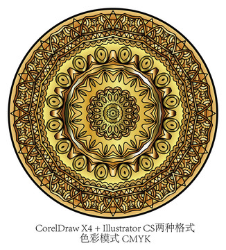 金色圓形花紋