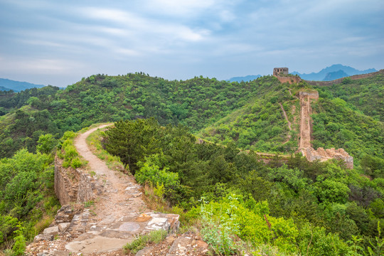 北京蟠龙山长城建筑风景