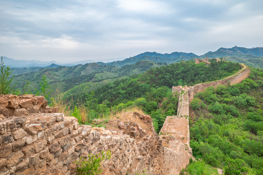 北京蟠龙山长城建筑风景