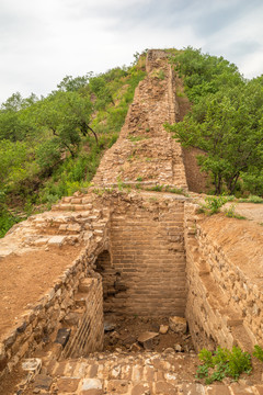 北京蟠龙山长城建筑风景