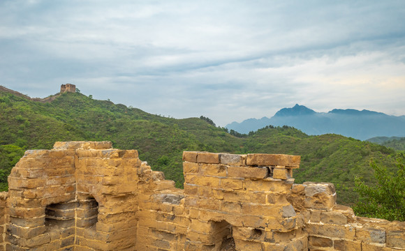 北京蟠龙山长城建筑风景