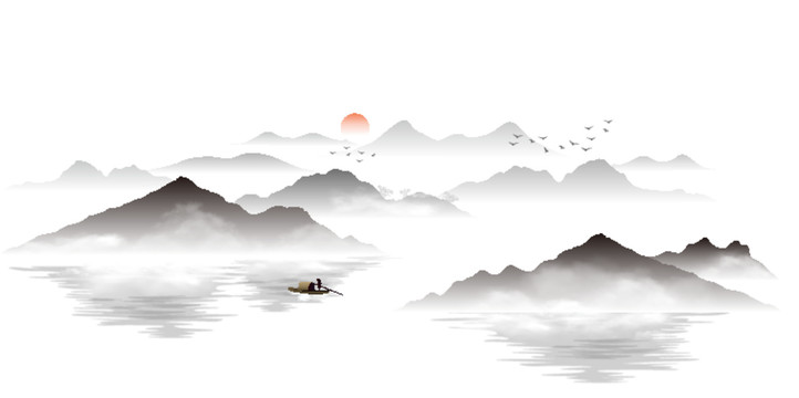 水墨山水畫(huà)