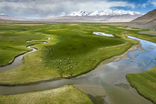 新疆喀什塔县塔合曼湿地