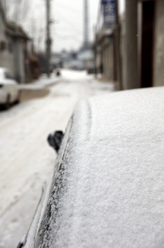 农村里的雪景