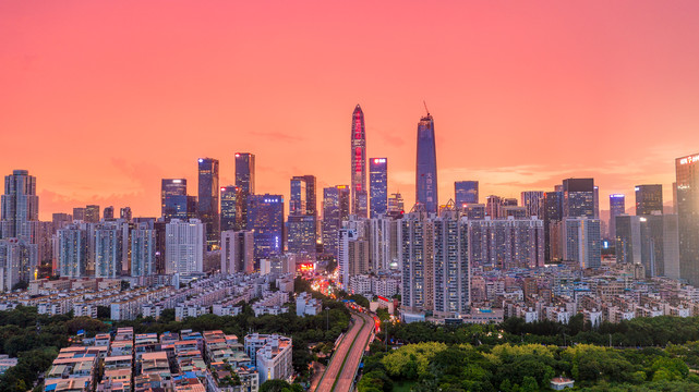 深圳城市夜景深圳地标