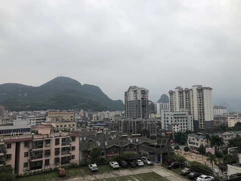 广西忻城城市俯瞰